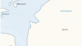 Seebestattungen Krautsand Seekarte Emden