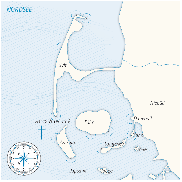 Seebestattungen Krautsand Seekarte Sylt